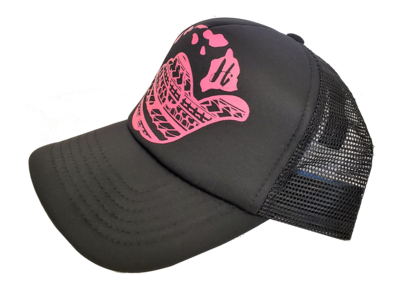 Hawaiian Headwear Tribal Shaka &amp; Hawaiian Islands Foam Trucker Hat - Pink