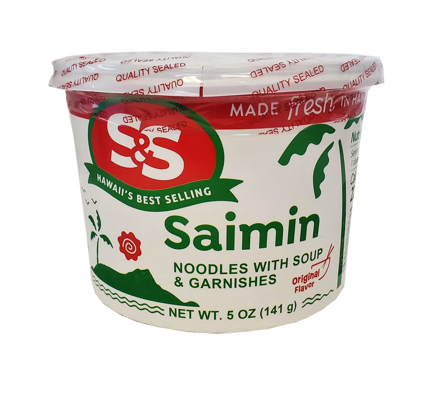S&amp;S Cup Saimin with Soup Base &amp; Garnishes 5 oz