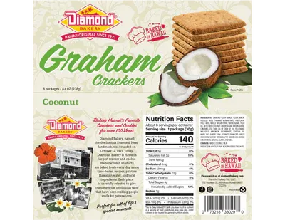 Diamond Bakery Coconut Graham Crackers 8.4 oz
