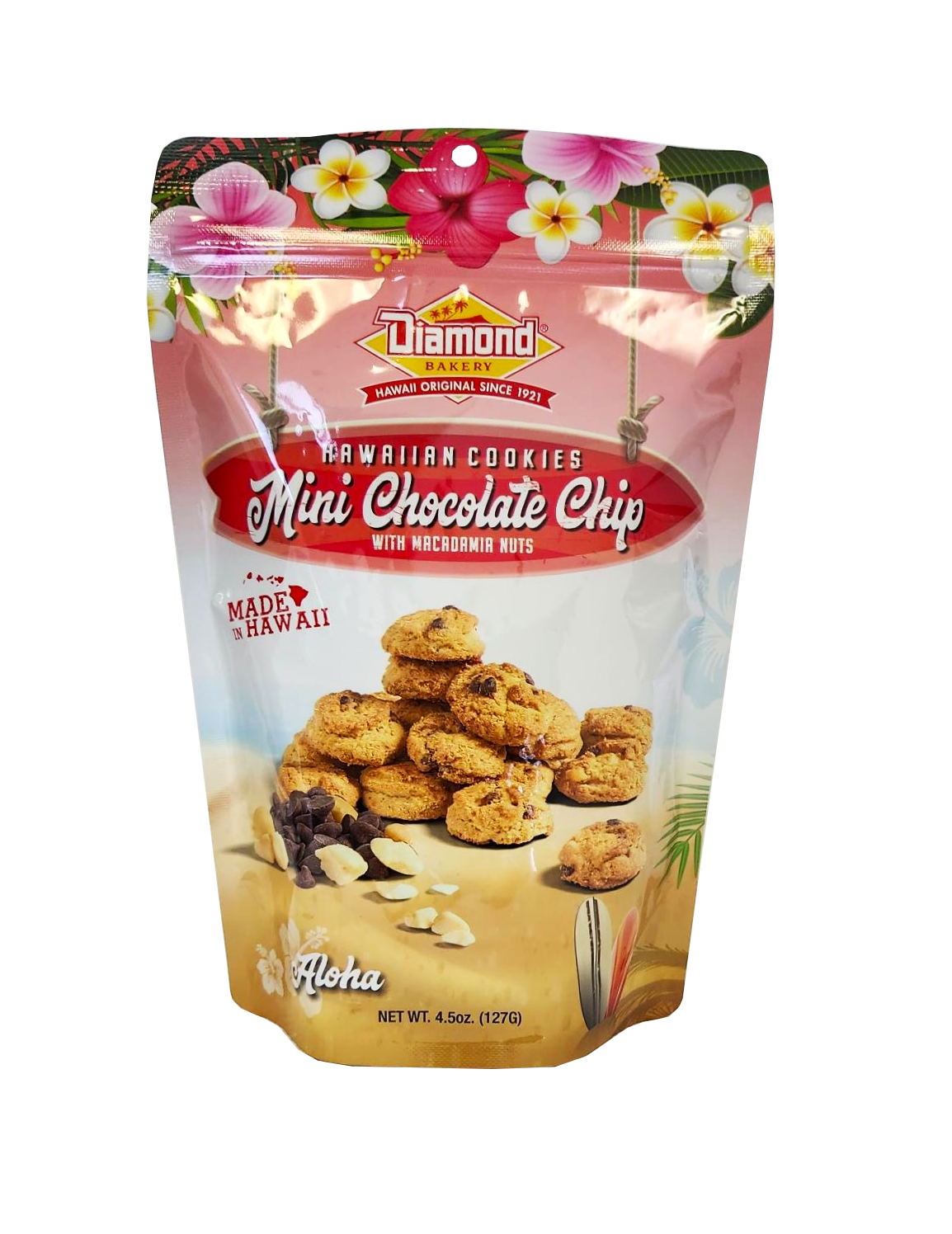Diamond Bakery Hawaiian Cookies Mini Chocolate Chip 4.5 oz.
