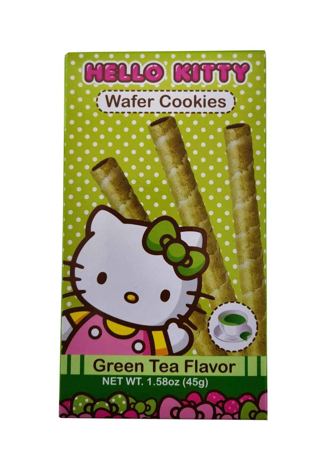 Hello Kitty Wafer Cookies Green Tea Flavor 1.76 oz