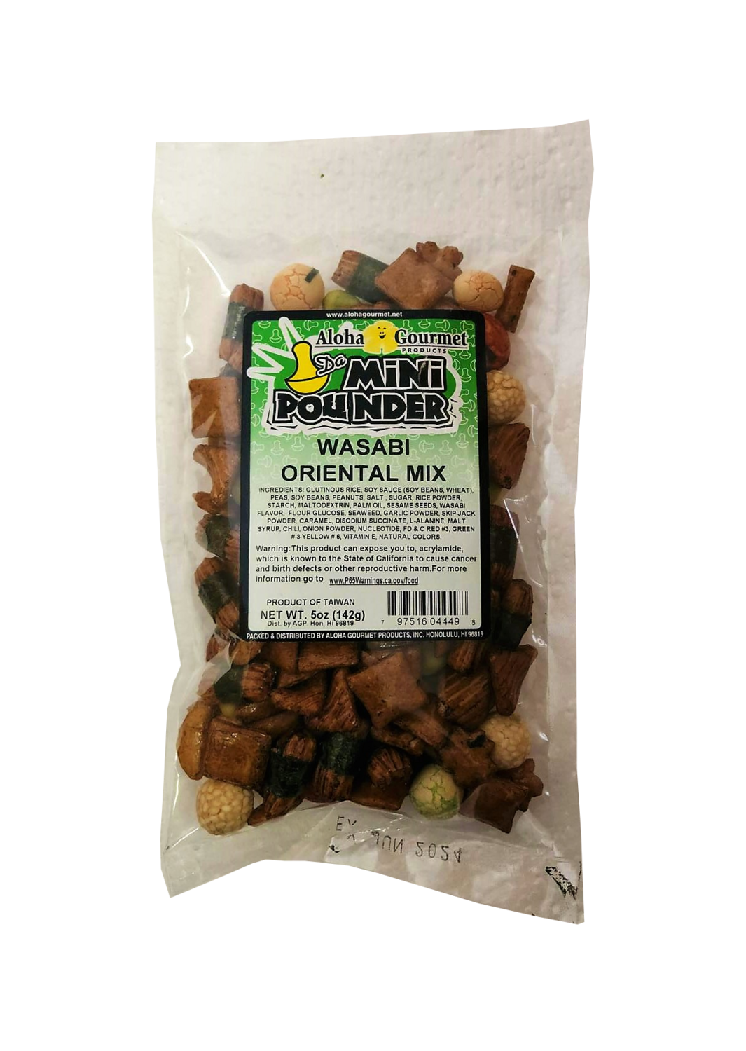 Aloha Gourmet Da Mini Pounder Wasabi Oriental Mix 5 oz