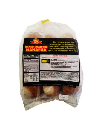 Golden Coin Baked Manapua - Char Siu Pork 6 ct 22 oz