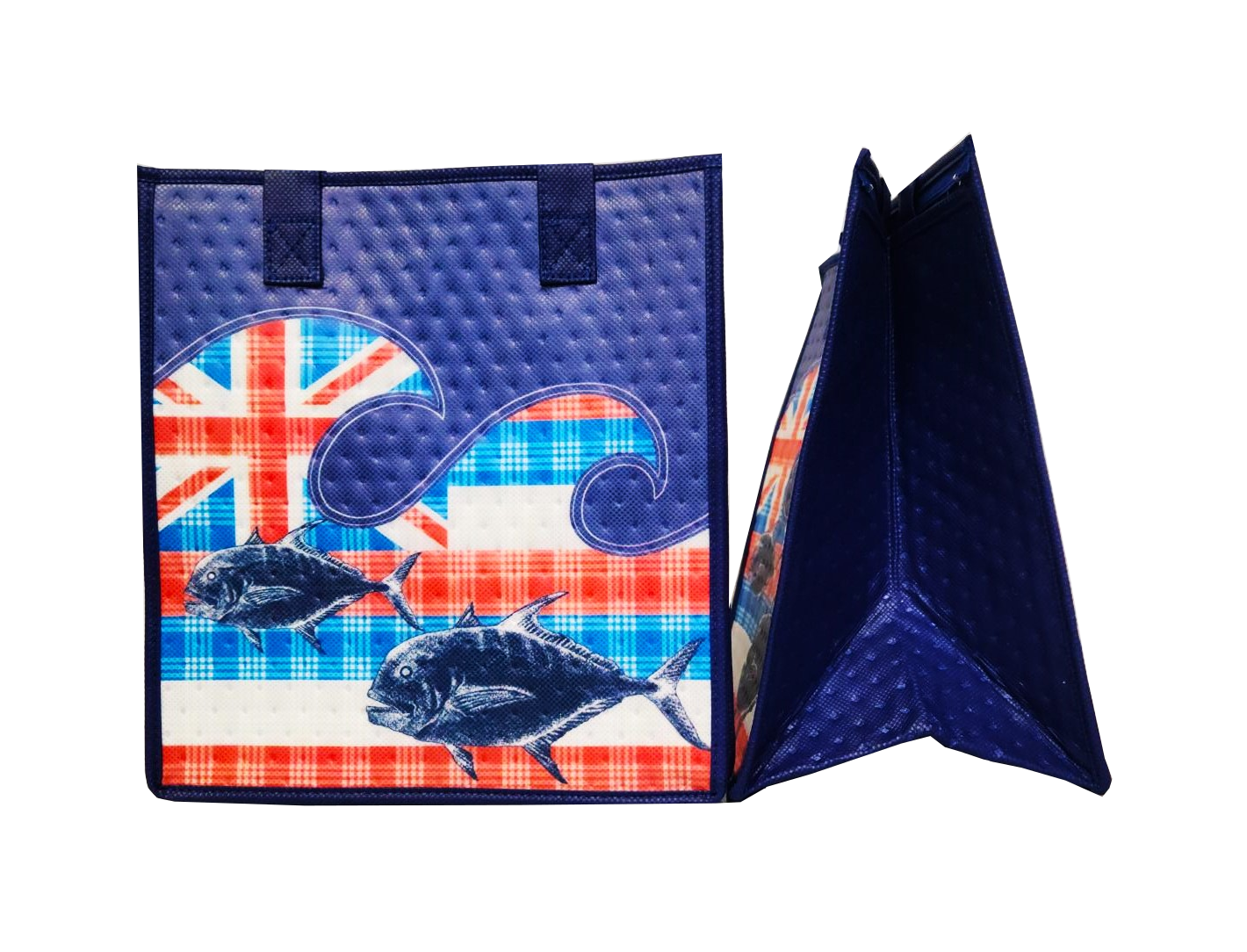 Tropical Paper Garden - Insulated Medium Bag - SALTWATER NAVY