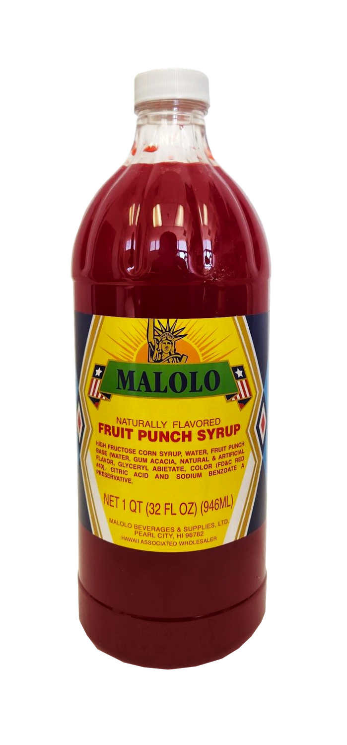 Malolo Fruit Punch Syrup 32 oz
