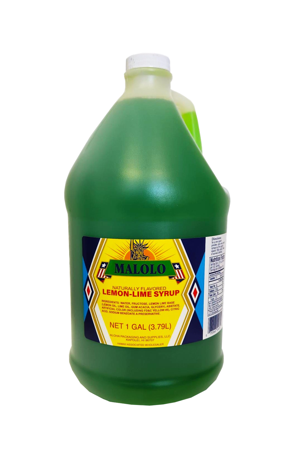 Malolo Lemon Lime Syrup 1 Gallon