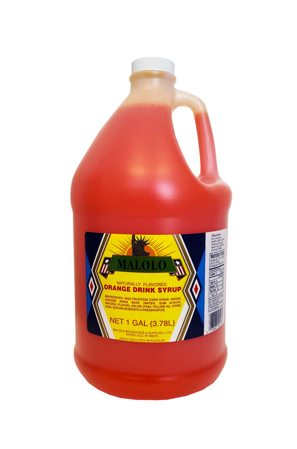 Malolo Orange Drink Syrup 1 Gallon