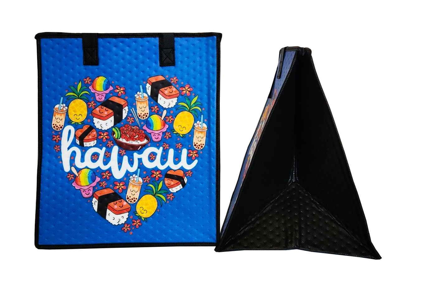Tropical Paper Garden - Insulated Large Bag - HEART OF HAWAII BLUE LRG