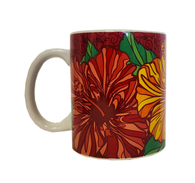 Mug - Hibiscus Trio 11 oz