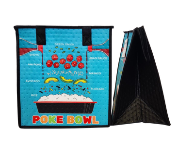 Tropical Paper Garden - Insulated Medium Bag - BUILD A BOWL AQUA