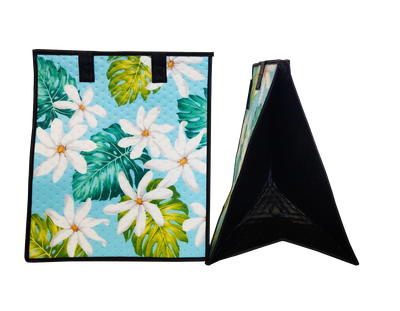 Tropical Paper Garden - Insulated Large Bag - MOSS SKY LRG