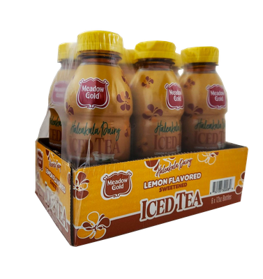 Meadow Gold Haleakala Dairy Lemon Flavored Sweetened Iced Tea Drink 6-pack 12oz.