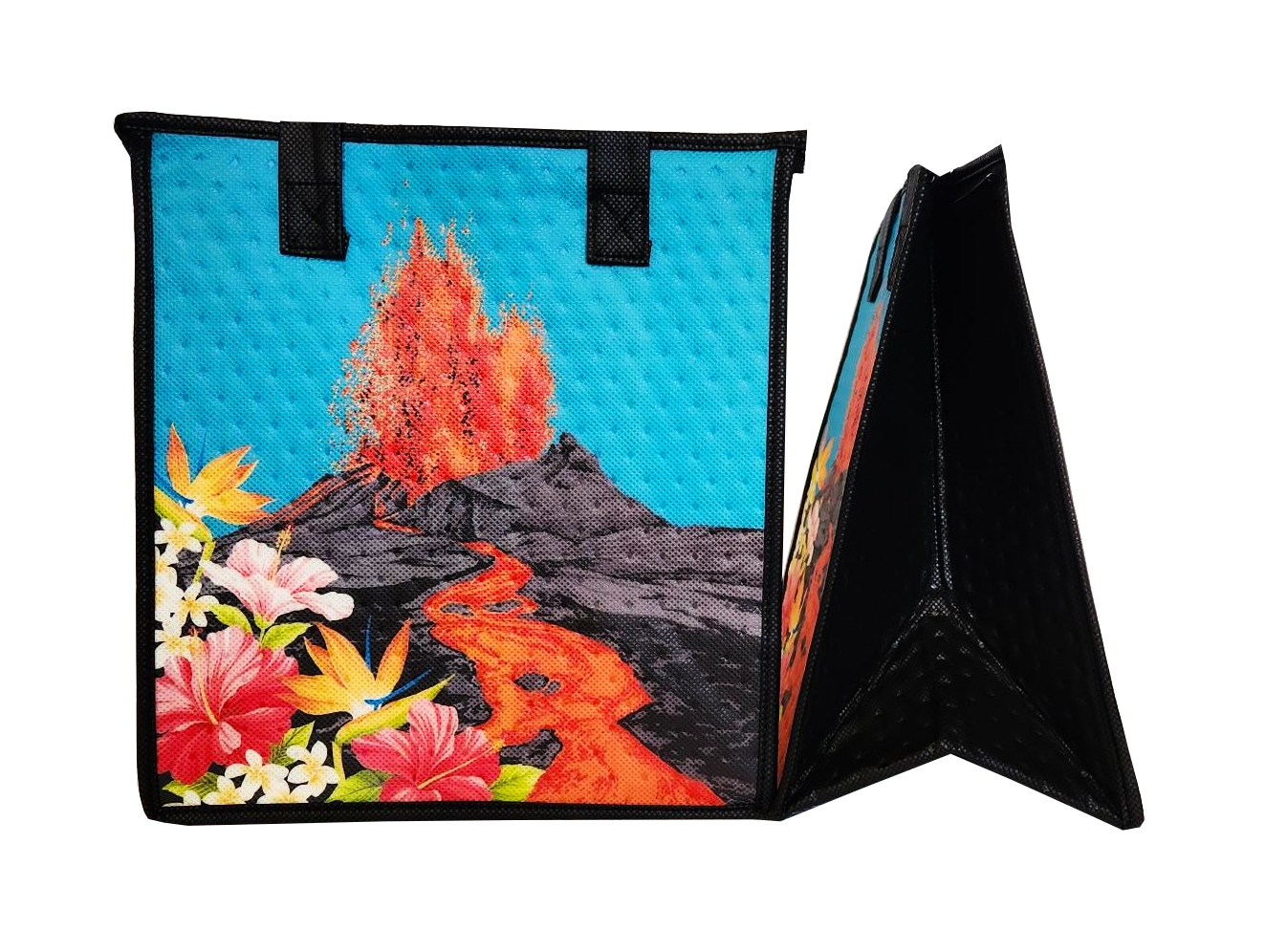 Tropical Paper Garden - Insulated Medium Bag - VOLCANO TURQ