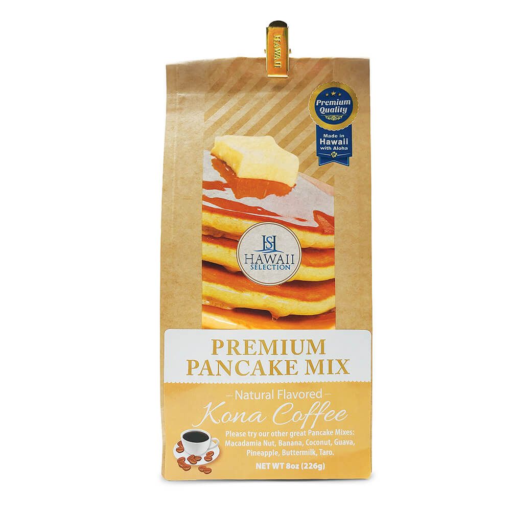 Hawaii Selection Premium Pancake Mix - Kona Coffee 8oz.