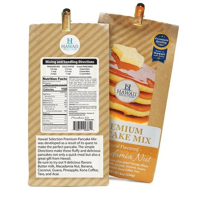 Hawaii Selection Premium Pancake Mix - Macadamia Nut 8oz.