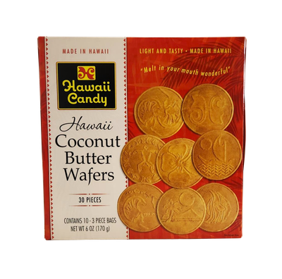 Hawaii Candy Hawaii Coconut Butter Wafers Gift Box 6oz