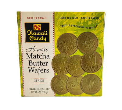 Hawaii Candy Hawaii Matcha Butter Wafers Gift Box 6oz