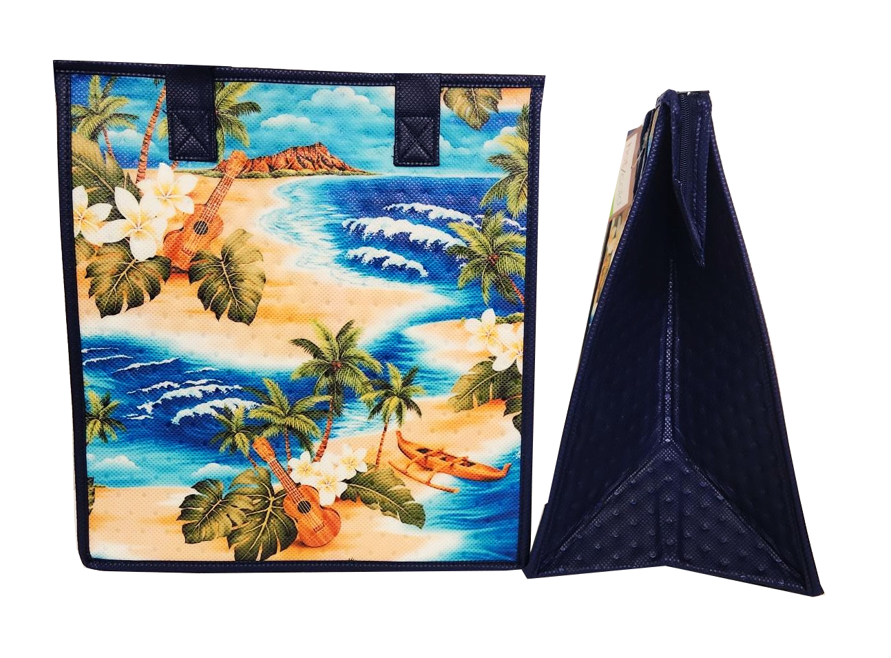 Tropical Paper Garden - Insulated Medium Bag - QUEENS BEACH BLUE MED