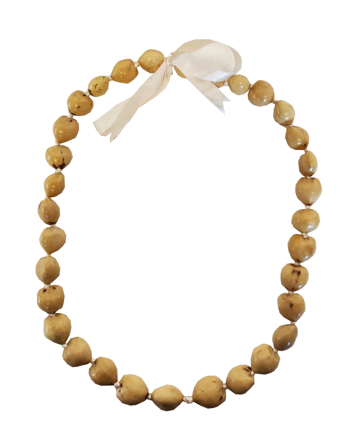 Kukui Nut Lei - White