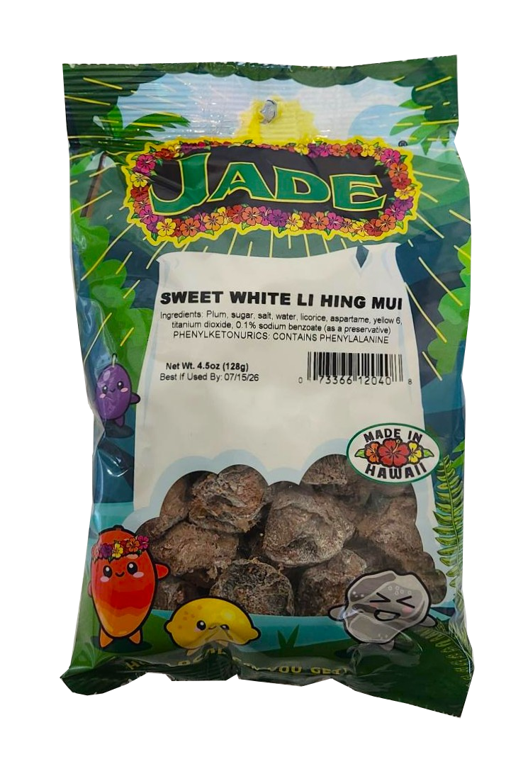 Jade Large Bag Sweet Li Hing Mui White 4.5 oz (NOT FOR SALE TO CALIFORNIA)