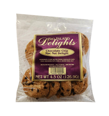 Big Island Delights Cookies - Chocolate Chip Mac Nut Delight 4.5oz.