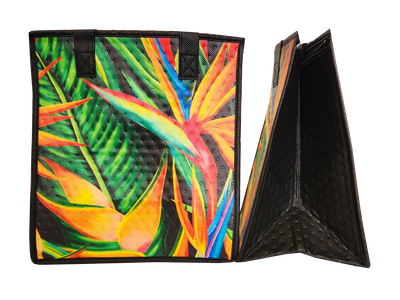 Tropical Paper Garden - Insulated Medium Bag - BRUSHED BLACK MED