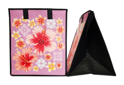 Tropical Paper Garden - Insulated Large Bag - BRANDY PLUM LRG