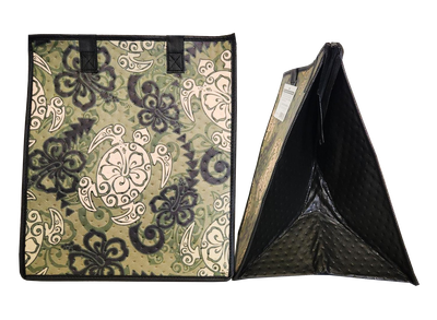 Tropical Paper Garden - Insulated Large Bag - FLOATER OLIVE LRG