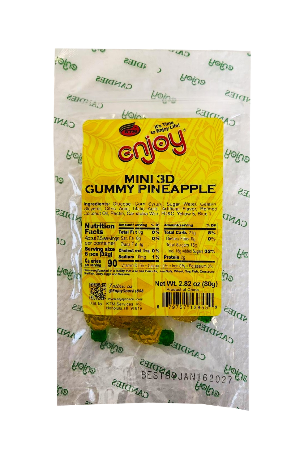 Enjoy Mini 3D Gummy Pineapple 2.82 oz