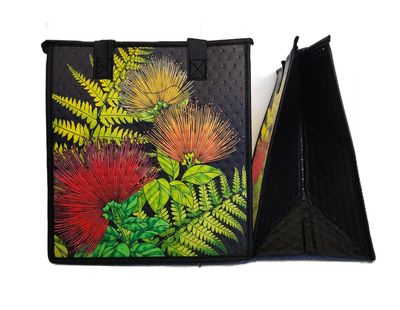 Tropical Paper Garden - Insulated Medium Bag - THREEFOLD BLACK MED