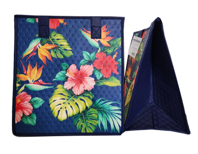 Tropical Paper Garden - Insulated Medium Bag - HEIRBLOOM NAVY MED
