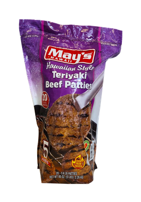 May's Hawaiian Style Teriyaki Beef Patties 5lb.