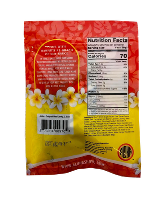 Aloha Shoyu Beef Jerky 2.5oz  - Original