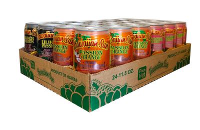 Hawaiian Sun Drink - VARIETY PACK - Passion Orange 11.5 oz