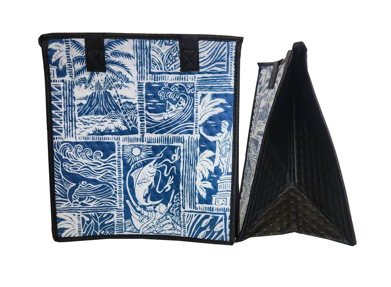 Tropical Paper Garden - Insulated Medium Bag - HARBOR NAVY MED