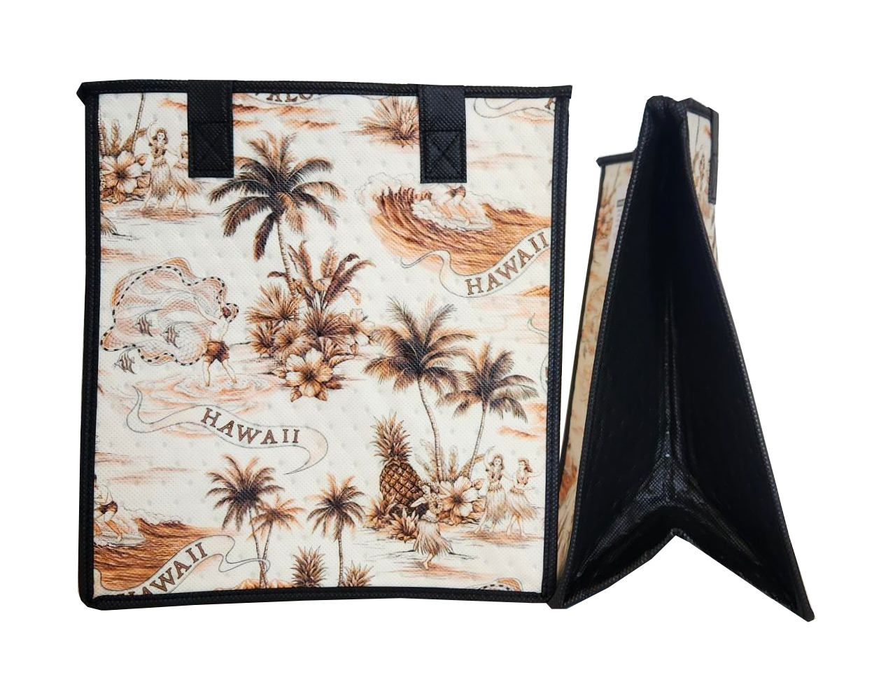 Tropical Paper Garden - Insulated Medium Bag - LAND OF ALOHA NATURAL MED