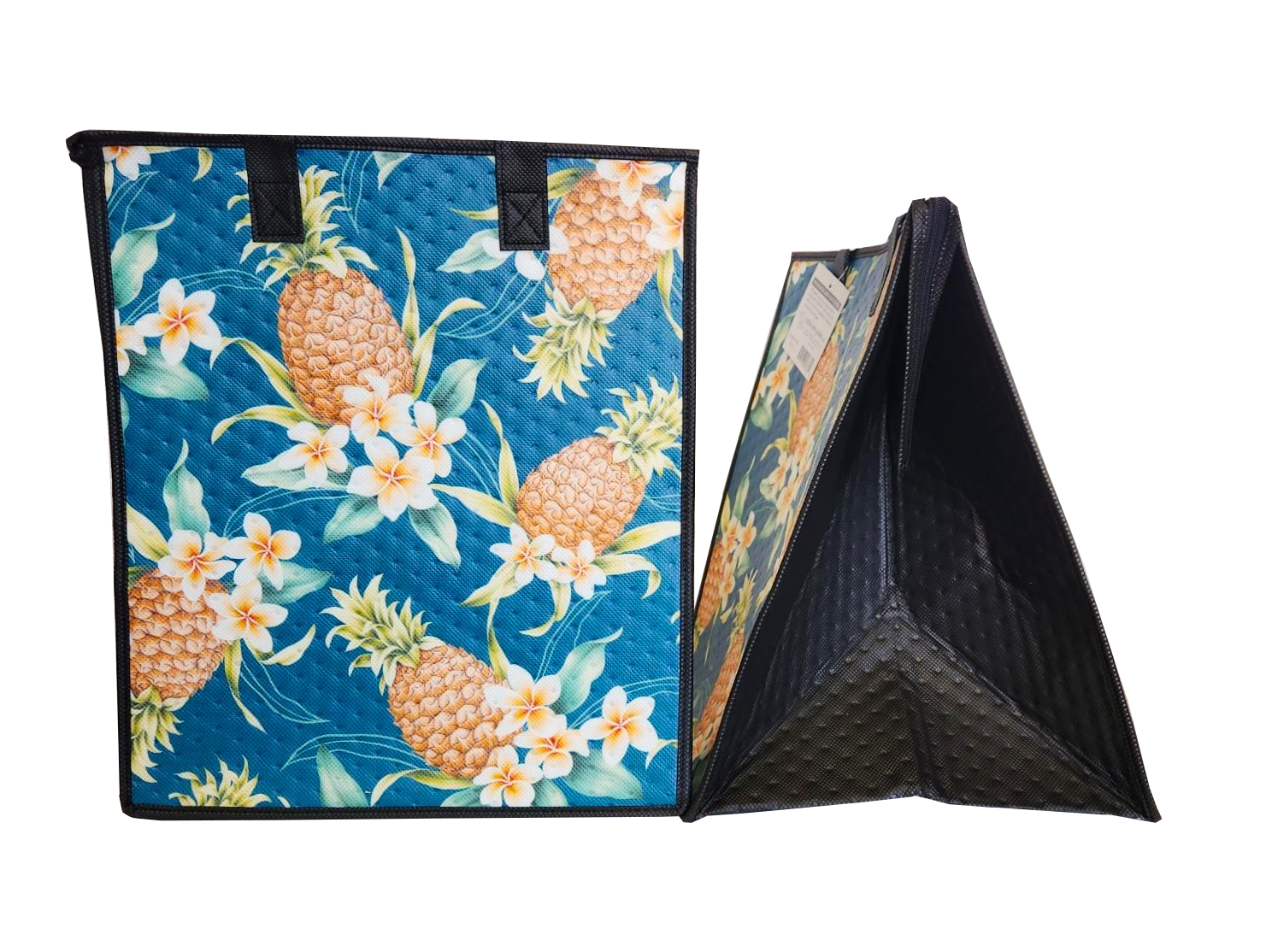 Tropical Paper Garden - Insulated Large Bag - PINEAPPLE PATCH TEAL LRG