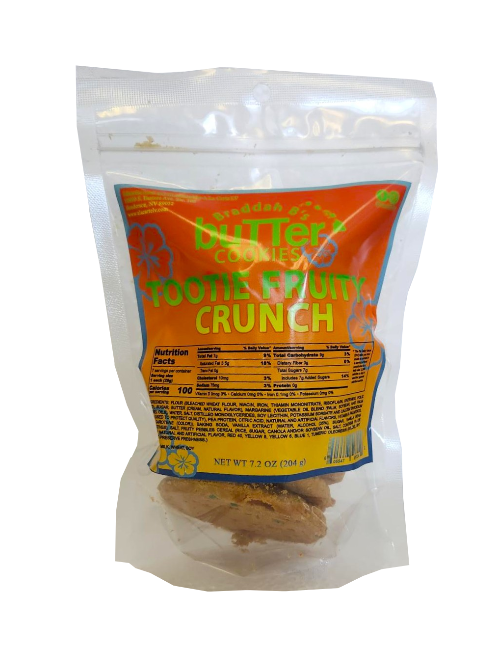 Braddah B's Butter Cookies - Tootie Fruity Crunch 7.2oz.