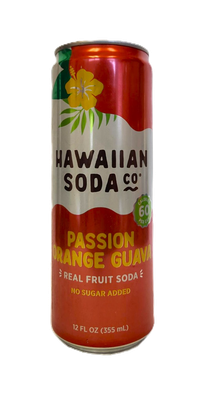 Hawaiian Soda Co. Sparkling Soda 12oz. - Passion Orange Guava
