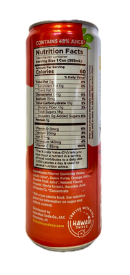 Hawaiian Soda Co. Sparkling Soda 12oz. - Passion Orange Guava