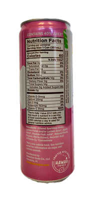 Hawaiian Soda Co. Sparkling Soda 12oz. - Lilikoi Lychee