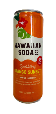 Hawaiian Soda Co. Sparkling Soda 12oz. - Mango Sunset