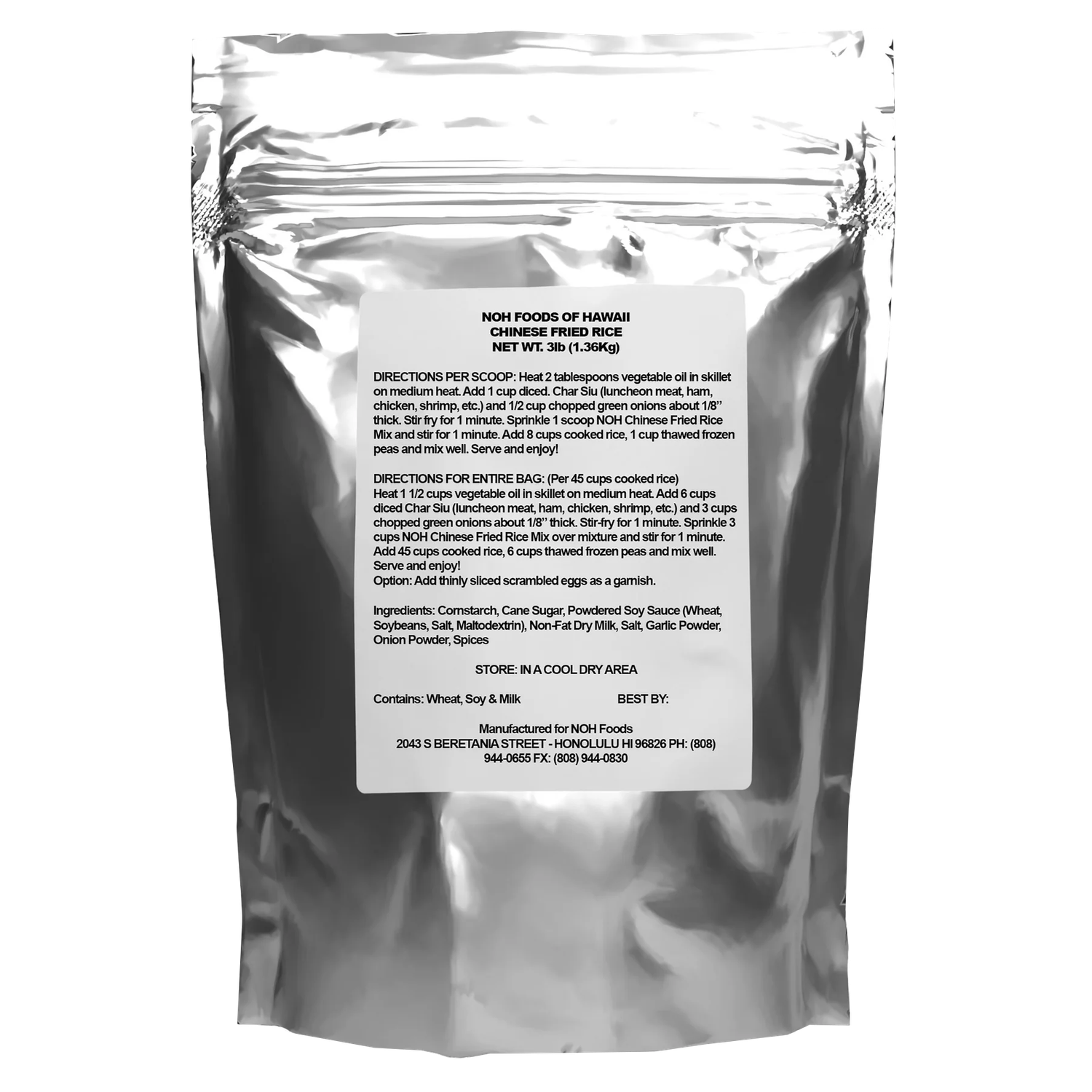 NOH Chinese Fried Rice 3lb Bulk
