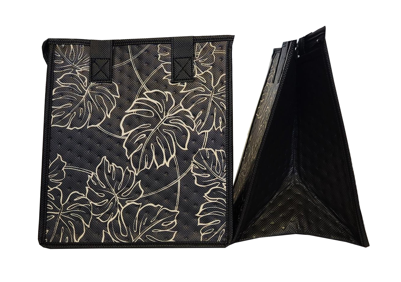 Tropical Paper Garden - Insulated Small Bag - LINES &amp; VINES BLACK PET