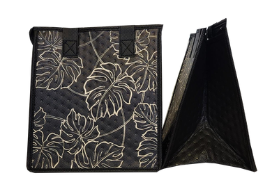 Tropical Paper Garden - Insulated Small Bag - LINES &amp; VINES BLACK PET