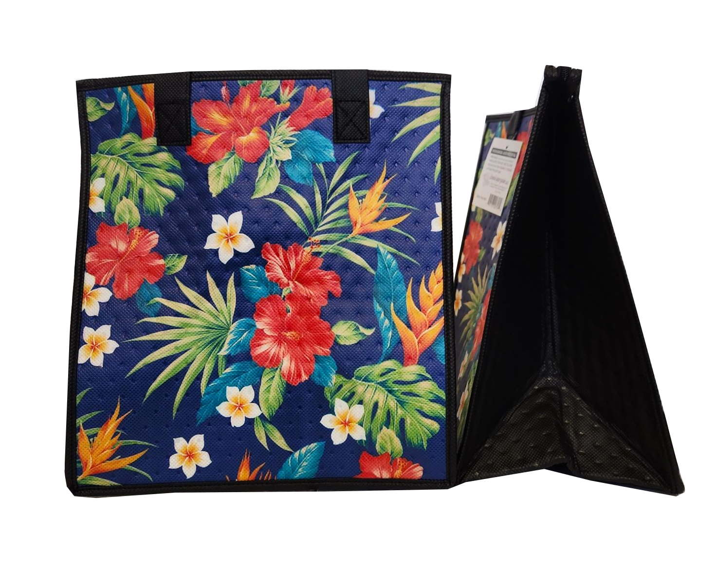 Tropical Paper Garden - Insulated Medium Bag - DAYTRIP NAVY MED