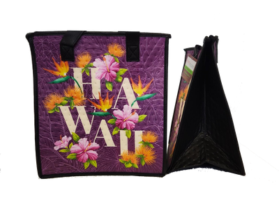 Tropical Paper Garden - Insulated Medium Bag - HAWAII BLOOMIN PURPLE MED