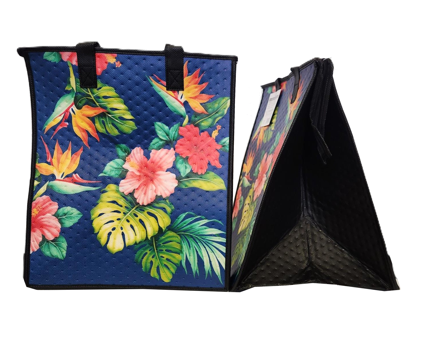 Tropical Paper Garden - Insulated Large Bag - HEIRBLOOM NAVY LRG