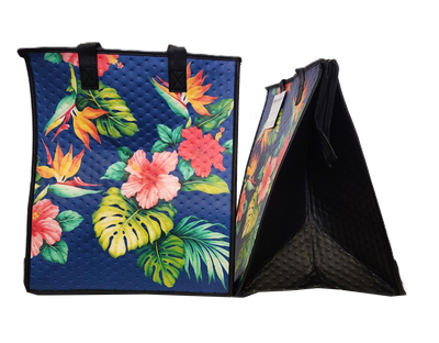 Tropical Paper Garden - Insulated Large Bag - HEIRBLOOM NAVY LRG