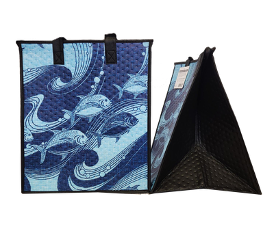 Tropical Paper Garden - Insulated Large Bag - OPEN WATER BLUE LRG